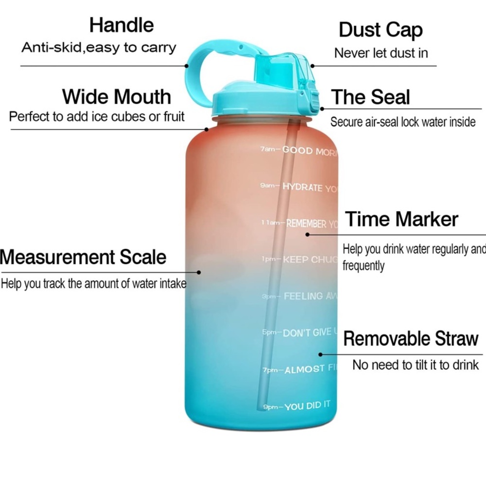 1 Gallon Motivational Water Bottle